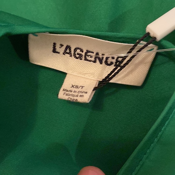 green silk L’agence dress - Picture 4 of 6